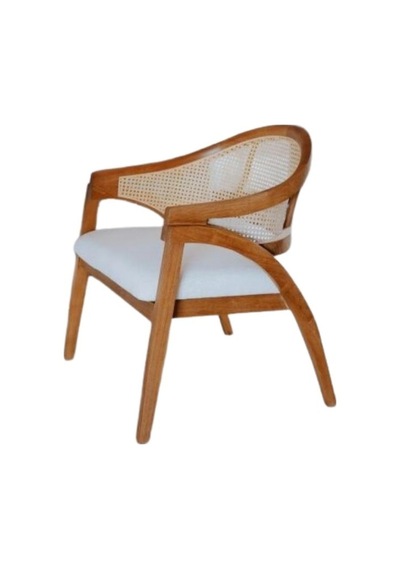 Eliza Hazeranlı Ahşap Bohem Sandalye Natural - Beyaz