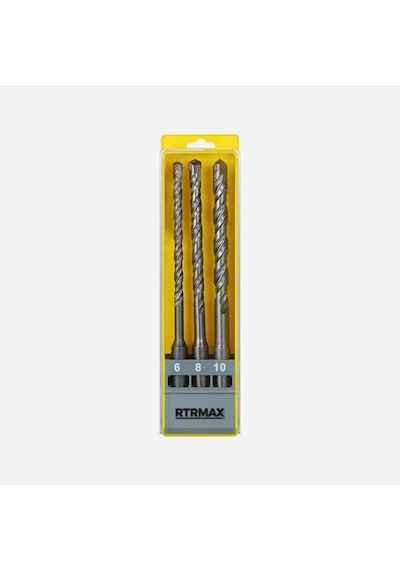 Rtrmax RBS003 Sds Plus Matkap Uç Seti (6 x 160 mm/8 x 160 mm/10 x 160 mm) - 3 Parça