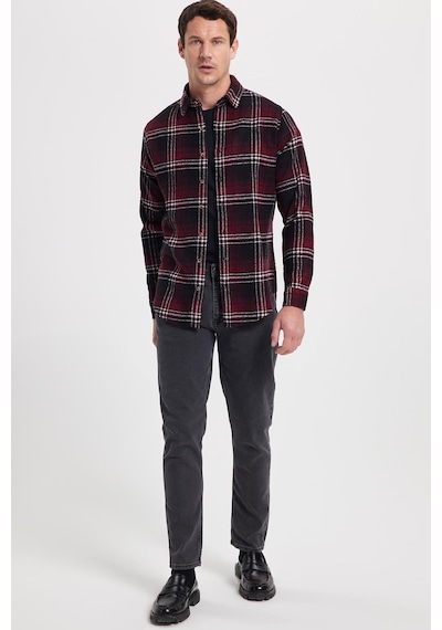 Tudors Erkek Slim Fit Dar Kesim Kareli Kışlık Oduncu Gömlek-42371 Bordo Tudors Erkek Slim Fit Dar Kesim Kareli Kışlık Oduncu Gömlek-42371 Bordo