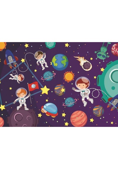 Art Kids 35+60 Parça 2'Li Çocuk Puzzle Uzay