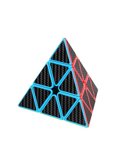 3x3 Piramit Hız Küp Karbon Fiber Etiket Bulmaca Küp 3x3x3 Hız Küp Üçgen Sihirli Küp Bulmaca Oyuncak Sihirli Küp Bulmacalar