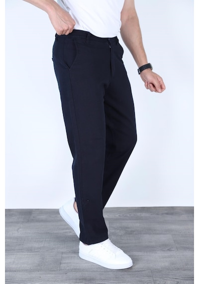 Blayn Jeans Erkek Fileto Cepli Yazlık Keten Pantolon Lacivert