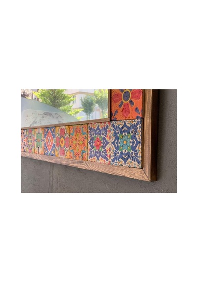 Oscar Stone Decor Masif Çerçeveli Mozaik Taş Ayna 55x105 Cm Tile Mozaik Seramik Morocco Desenli Ayn50100-001 Diğer