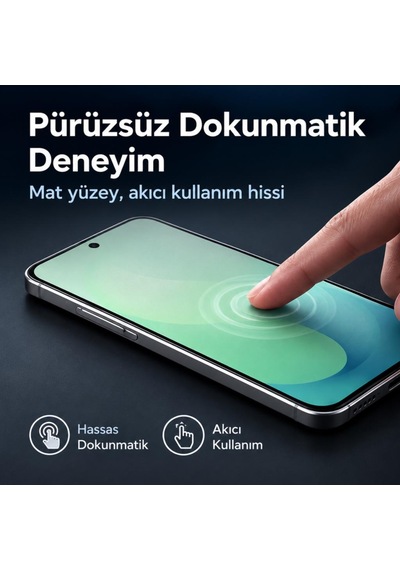 Samsung Galaxy S26 Fe İle Uyumlu Mat Ekran Koruyucu Sm-s741b Yansıma Ve Parlama Azaltıcı Parmak İzi Bırakmayan 9h Esnek Nano Cam
