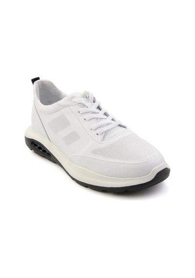 Bambi Beyaz Hakiki Deri Erkek Sneaker E01958176343