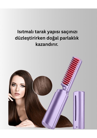 Isıtmalı Saç Düzleştirici Fırça Kablosuz Ve Hafif Tasarım Diğer