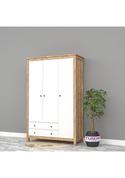 Honey 3 Kapılı Dolap Mdf Beyaz Honey 3 Kapılı Dolap Mdf Beyaz