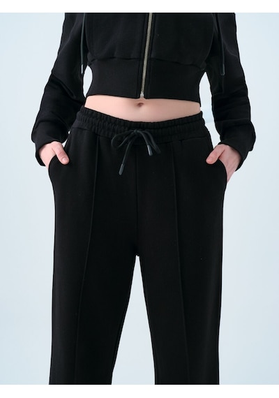 LOFT Crop Kadın Sweatshirt Lf2039222 Q1.v1 Siyah LOFT Crop Kadın Sweatshirt Lf2039222 Q1.v1 Siyah