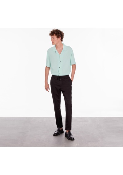 The Kooples Erkek Comfort Fıt Kısa Kollu Mavi Gömlek