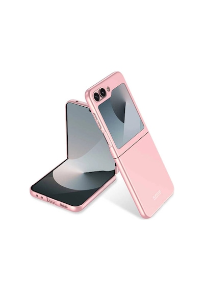 Galaxy Uyumlu Z Flip 6 Kılıf Zore Sert Kıpta Kapak Pembe