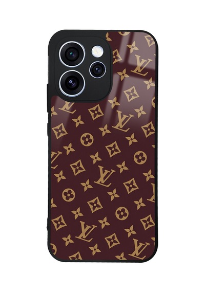 Oppo Reno 15 Pro Red Lv Tasarımlı Glossy Telefon Kılıfı Kırmızı