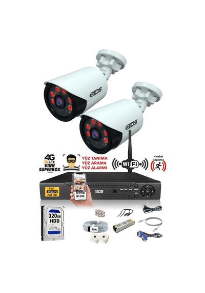Ids - 2 Kameralı 1080P Fullhd 5Mp Sony Lensli Kamera Seti - 2020