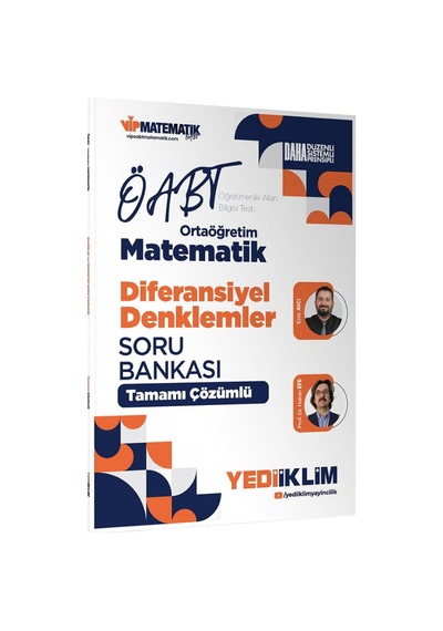 Yediiklim 2027 Öabt Meb-ags Lise Ortaöğretim Matematik Diferansiyel Denklemler Soru Bankası Çözümlü