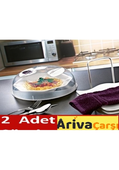 Mikrodalga Fırın Koruma Kapağı Saklama Kabı Koruyucu 2 Adet Şeffaf