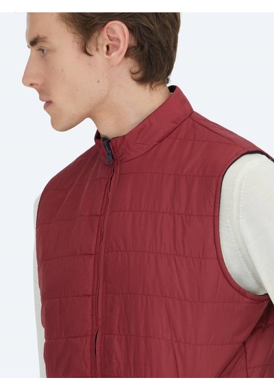 Kip Mak-5 Kırmızı Regular Fit Dik Yaka Casual Örme Çift Taraflı Spor Yelek