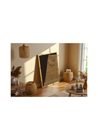 Anonim Baklava Desenli Dokuma Çerçevesiz Poster 21x30 Cm A4 Geometrik Desen Etnik Duvar Dekoru