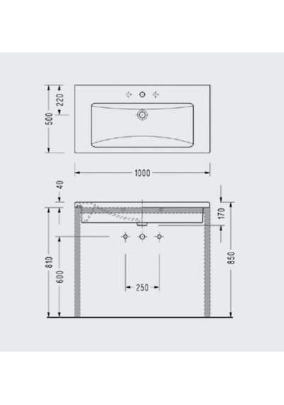 Serel - Verda 50x100 Cm Lavabo Beyaz - 8944odl000 Diğer