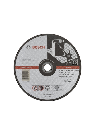 Bosch - 230 3,0 Mm Expert Serisi Düz Inox Paslanmaz Çelik Kesme Diski Taş 2608600325