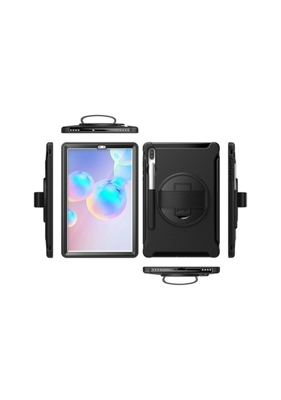 Samsung Uyumlu Tab S6 T860 T865 Kılıf Zırhlı Darbe Etkili Silikon Stand