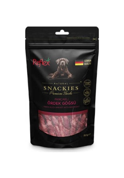 Snackies Natural Pancarlı Ördek Göğsü Tahılsız Köpek Ödül Maması 80 Gr