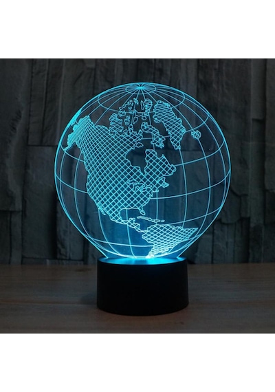 3 Boyutlu Dünya Model Led Lamba