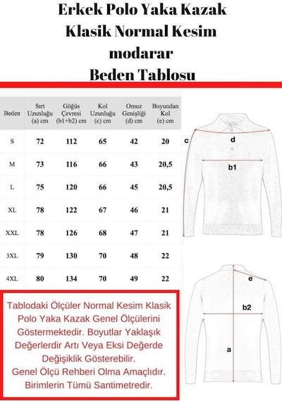 Modarar Erkek Kahverengi Kazak Polo Yaka Yünlü Klasik Normal Kesim Rar00652
