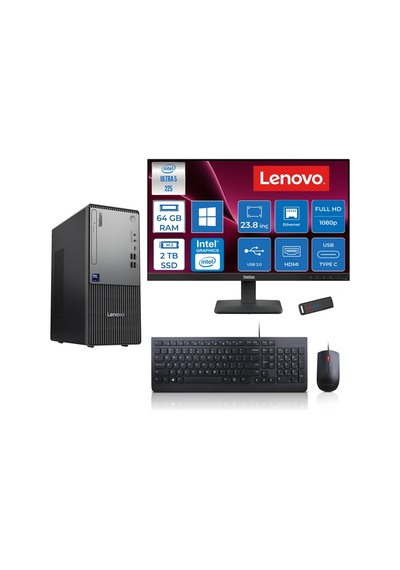 Lenovo ThinkCentre Neo 50T Gen 6 13BD007UTR24H24 Ultra 5 225 64 GB 2 TB SSD 23.8" W11H Masaüstü Bilgisayar + USB Bellek
