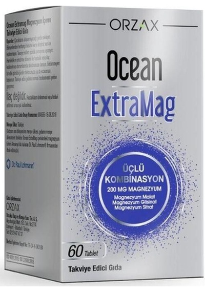Ocean Extramag Üçlü Kombinasyon 200 Mg Magnezyum 60 Tablet