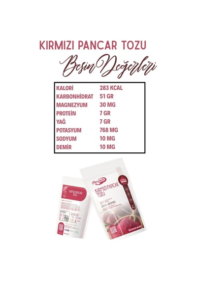 Kırmızı Pancar Tozu 250 Gr - %100 Doğal Katkısız Koruyucusuz Öğütülmüş Kırmızı Pancar Tozu Diğer
