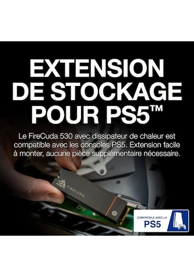 Seagate Firecuda 530 Ssd - Gen4 Heatsink 7300mb/s 500 Gb