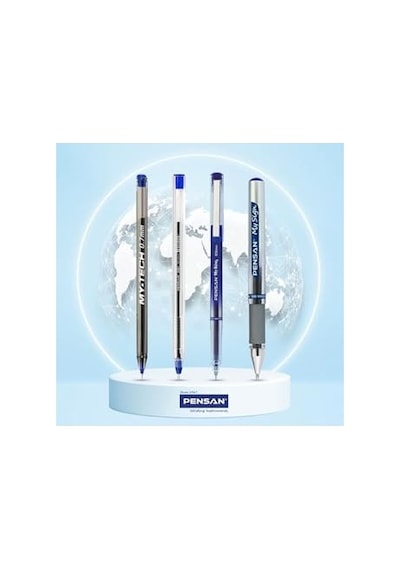 Ayrex Pensan Beyaz Neon Tükenmez Kalem Jel 1.0 Mm 2 Adet Genel
