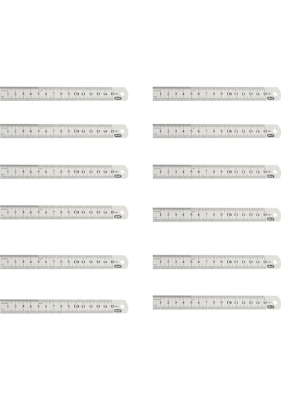 Mas 2328 Çelik Cetvel 15 Cm - 12 Adet
