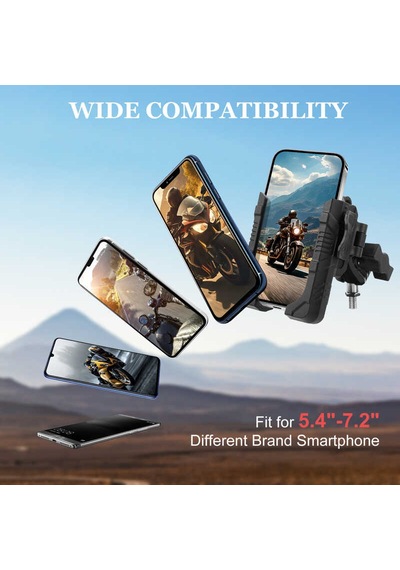 Mechrıg M10 Vidalı Motosiklet Telefon Tutucu