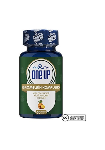 One Up Bromelain Kompleks 60 Kapsül