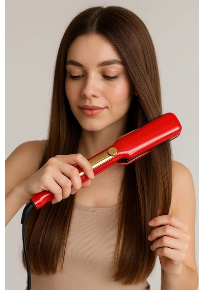 Volemi V-0095 Profesyonel 2'si 1 Arada Saç Şekillendirici Düzleştirici Ve Maşa Özellikli Seramik Cihaz