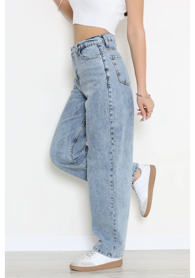 Modi Baggy Kot Pantolon Açıkmavi - 31536.2088. Altın - Siyah