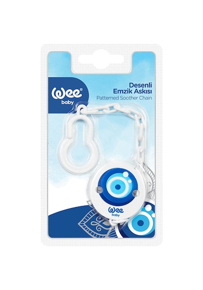 Wee Baby Desenli Emzik Askısı - Nazar Boncuğu EWE-270 Gold - Pembe
