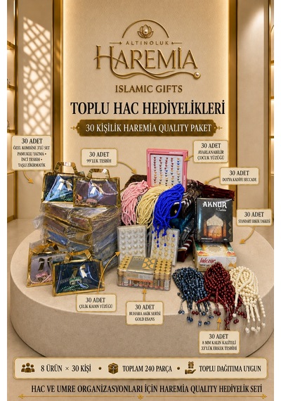 30 Kişilik Haremia Quality Hac Hediyelik Paketi 240 Parça Toplu Hac Ve Umre Seti .