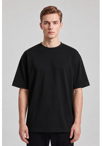 Black Nova Oversize Baskılı Unisex Tişört Race Flags Black Siyah