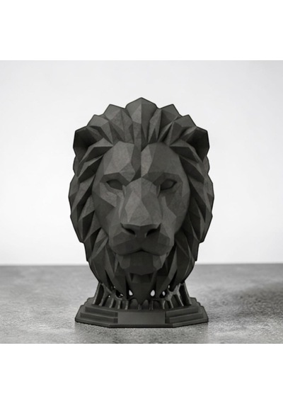 Happy3dworld Aslan Figürlü Kulaklık Standı, 3d Baskı Masaüstü Sanat Dekoru