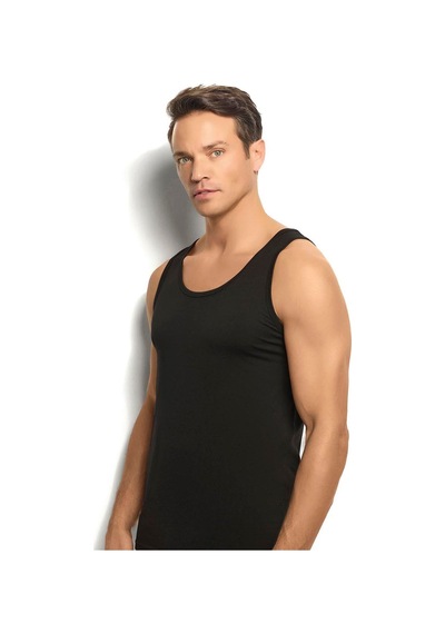 Jiber Erkek Siyah Modal Pamuklu 2'li Atlet 250 Sıyah/2xl
