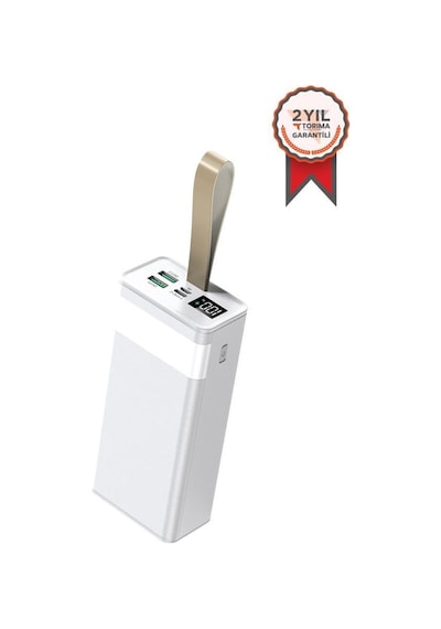 Torima Trm-1033 22.5w Hızlı Şarj Özellikli Dijital Şarj Göstergeli 30.000 Mah Powerbank Beyaz