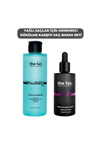 The Fair. Yağlı Saçlar İçin Arındırıcı Dökülme Karşıtı Saç Bakım Seti