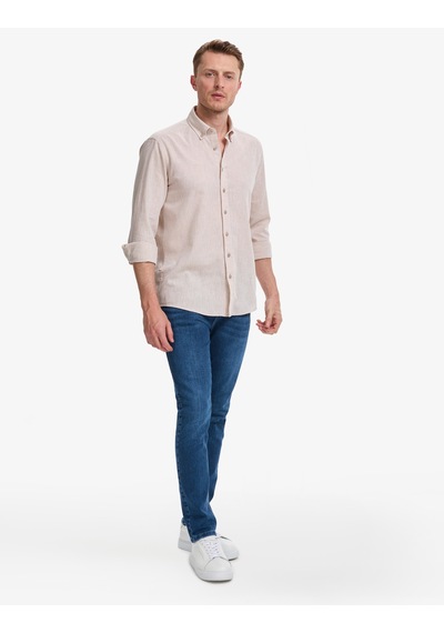 Pierre Cardin Erkek Bej Gömlek Desenli 50325356-vr011