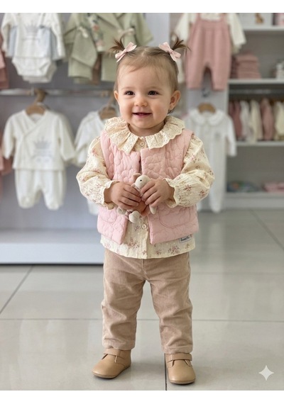 Babydoll 3'lü Takım Sweetme Pembe Açık Bej