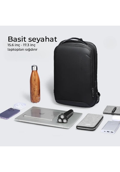 Mark Ryden Profession Laptop 15.6 İnch Sırt Çantası Usb Şarj Kitli Çanta Mr9008 00 siyah
