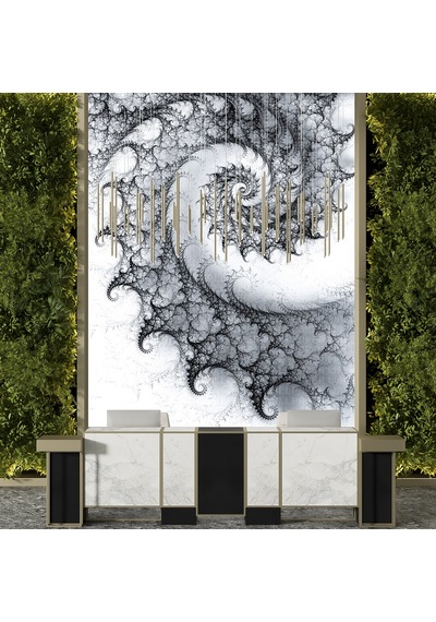 Monokrom Spiral Poster Duvar Kağıdı Renkli