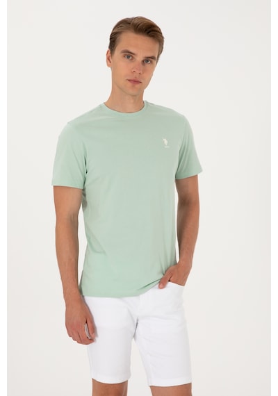 U.S. Polo Assn. Erkek Regular Fit Bisiklet Yaka Su Yeşili Tişört 50299544-VR048 U.S. Polo Assn. Erkek Regular Fit Bisiklet Yaka Su Yeşili Tişört 50299544-VR048