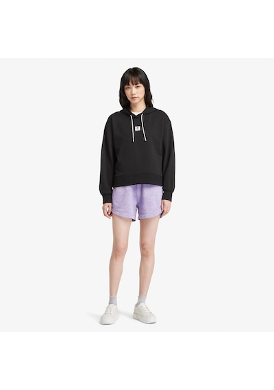 Timberland Aop Polar 1/4 Fleece Kadın Siyah Hoodie Düz Tb0a5sx20011 Siyah