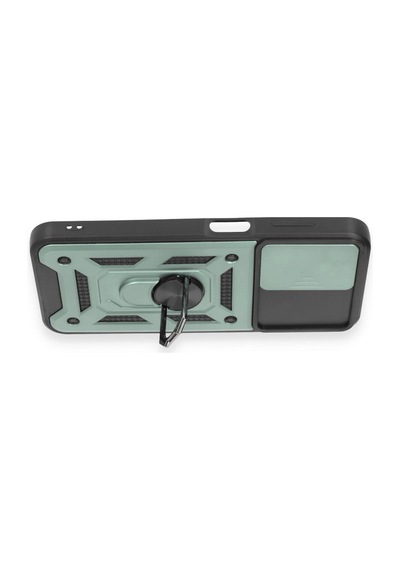 Samsung Galaxy M14 5g Kılıf Pars Lens Yüzüklü Silikon - Yeşil